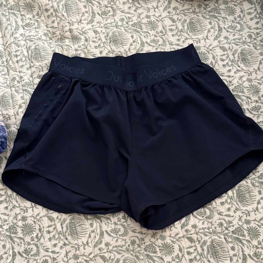 Outdoor Voices Women's Dark Blue Athletic Shorts